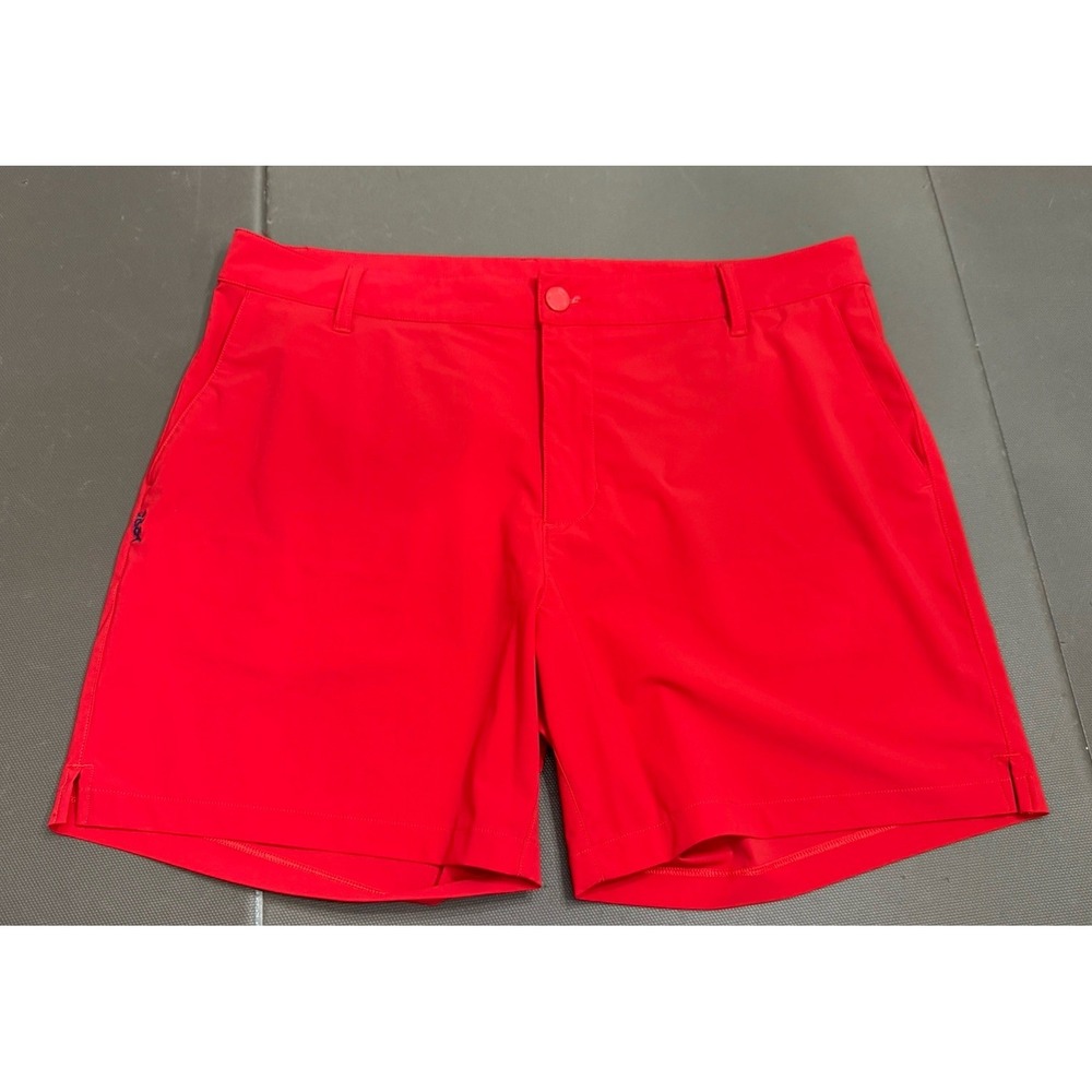 Rhone Resort Shorts Men's 34 Red 6" Inseam Performance Stretch 100914 Golf